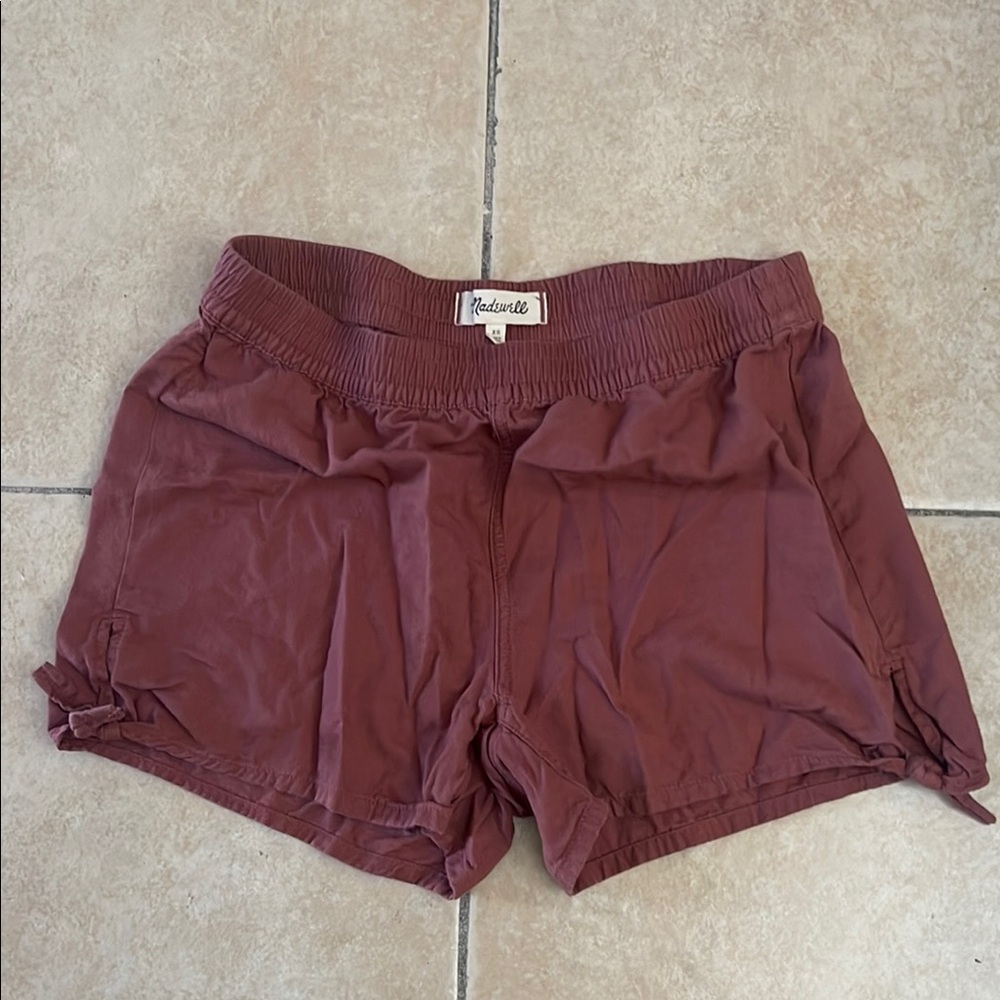 Madewell Red linen Shorts Lightweight Relaxed Fit
